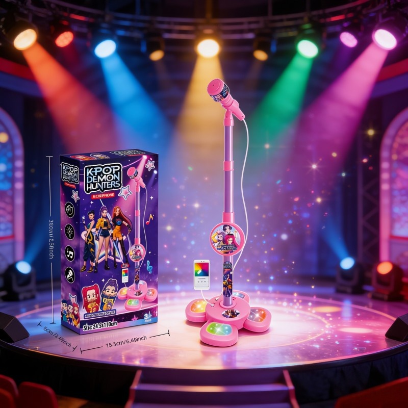 Kids Home Education - Children's& Karaoke Microphone Guitar with Stand