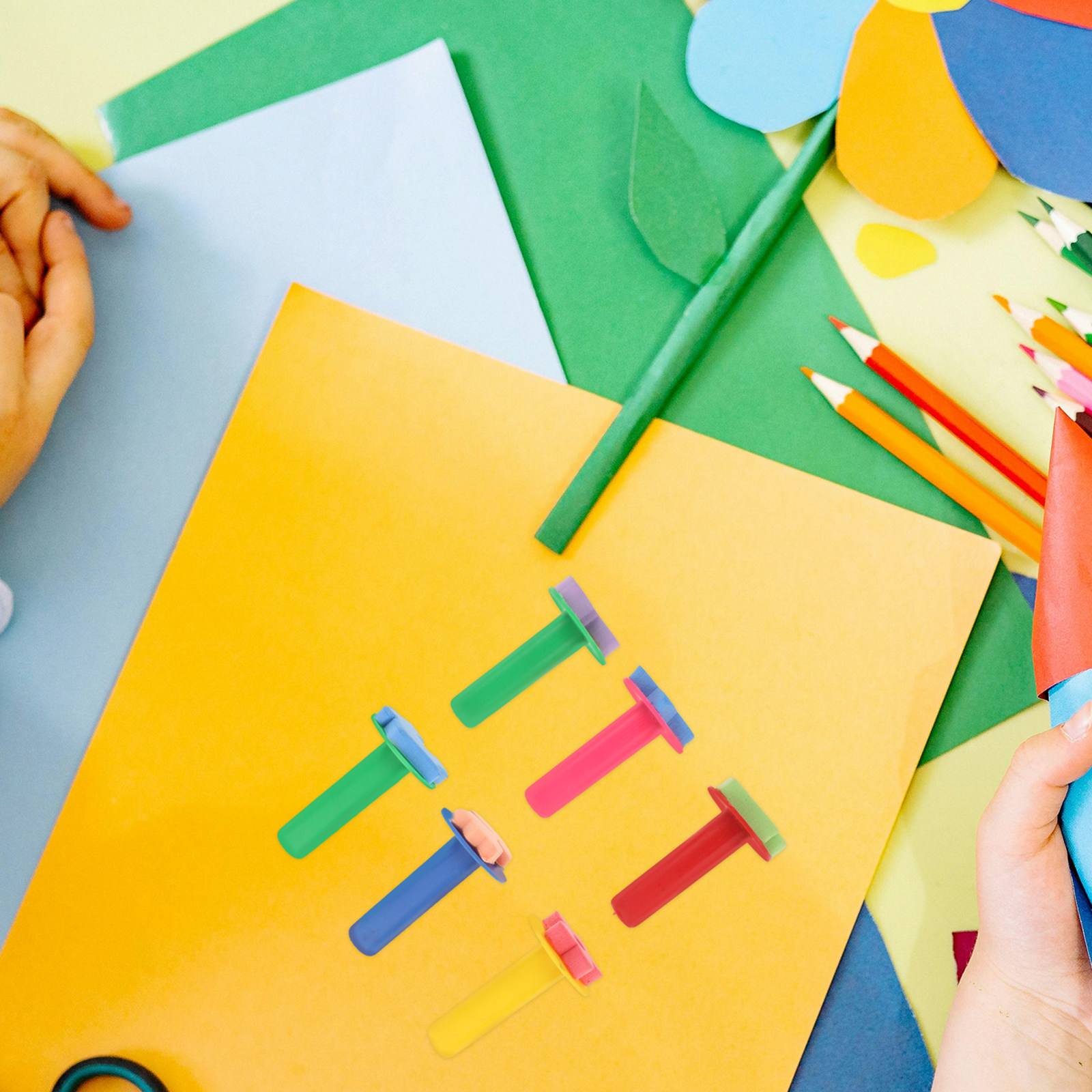 6Pcs Kids Sponge Stamp Set Saf - огляд і ціна Kids Education Tools