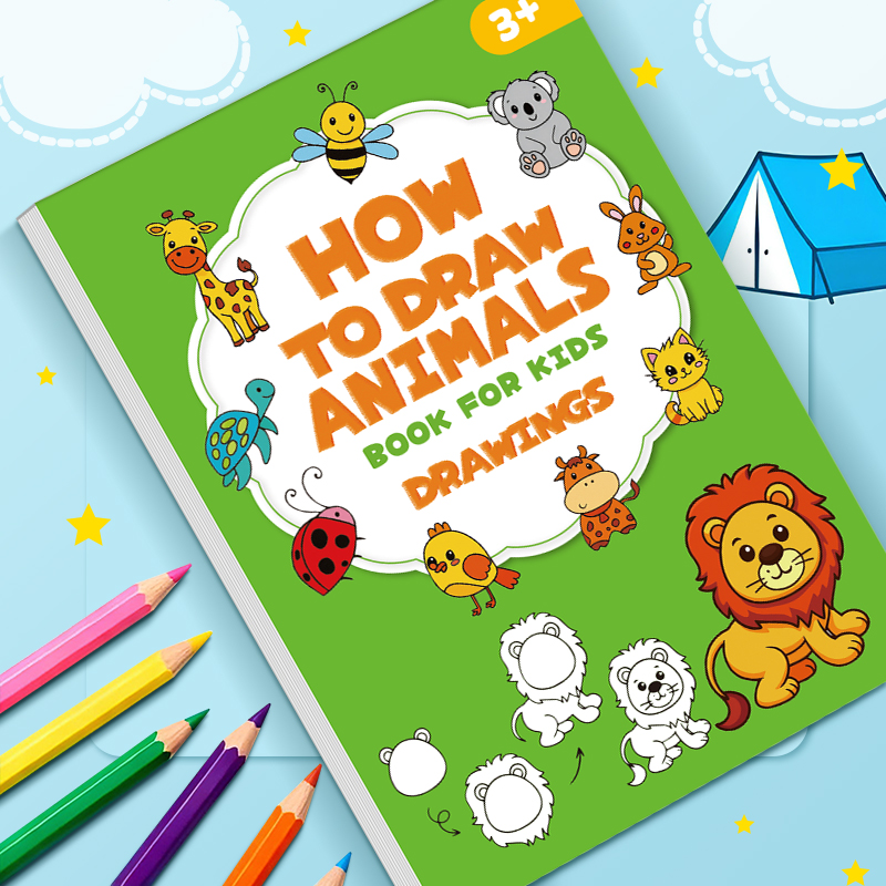 Kids Animal Drawing Book 32 Pa - огляд і ціна Kids Education Drawing
