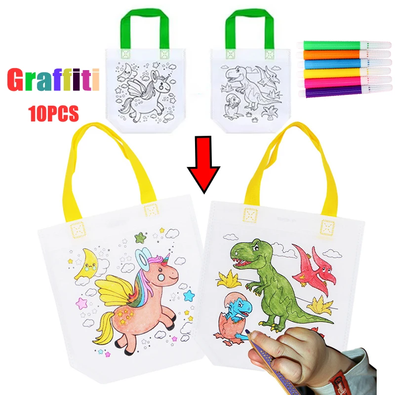 1-10pcs Sets DIY Graffiti Bag  - огляд і ціна Kids Educational Workbooks
