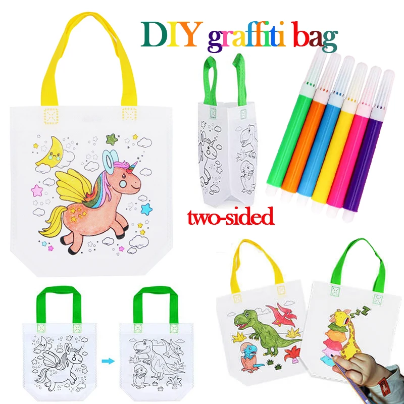 1-10pcs Sets DIY Graffiti Bag  - огляд і ціна Kids Educational Workbooks