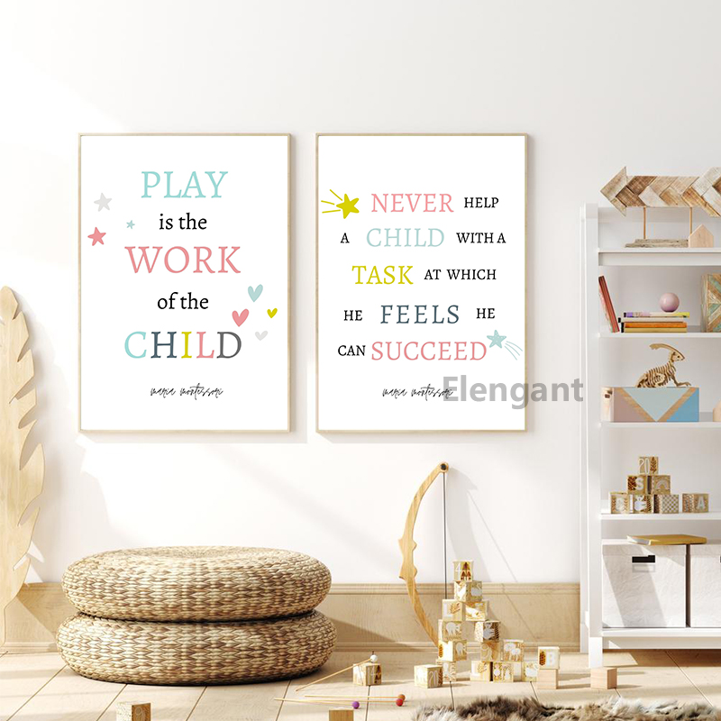 Play is the Work of A Child Qu - огляд і ціна Kids Education Quote