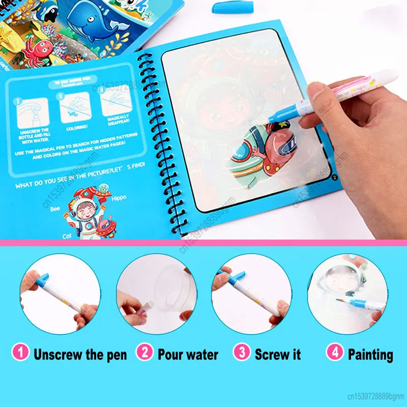 Cartoon Magic Water Painting C - огляд і ціна Kids Education Drawing