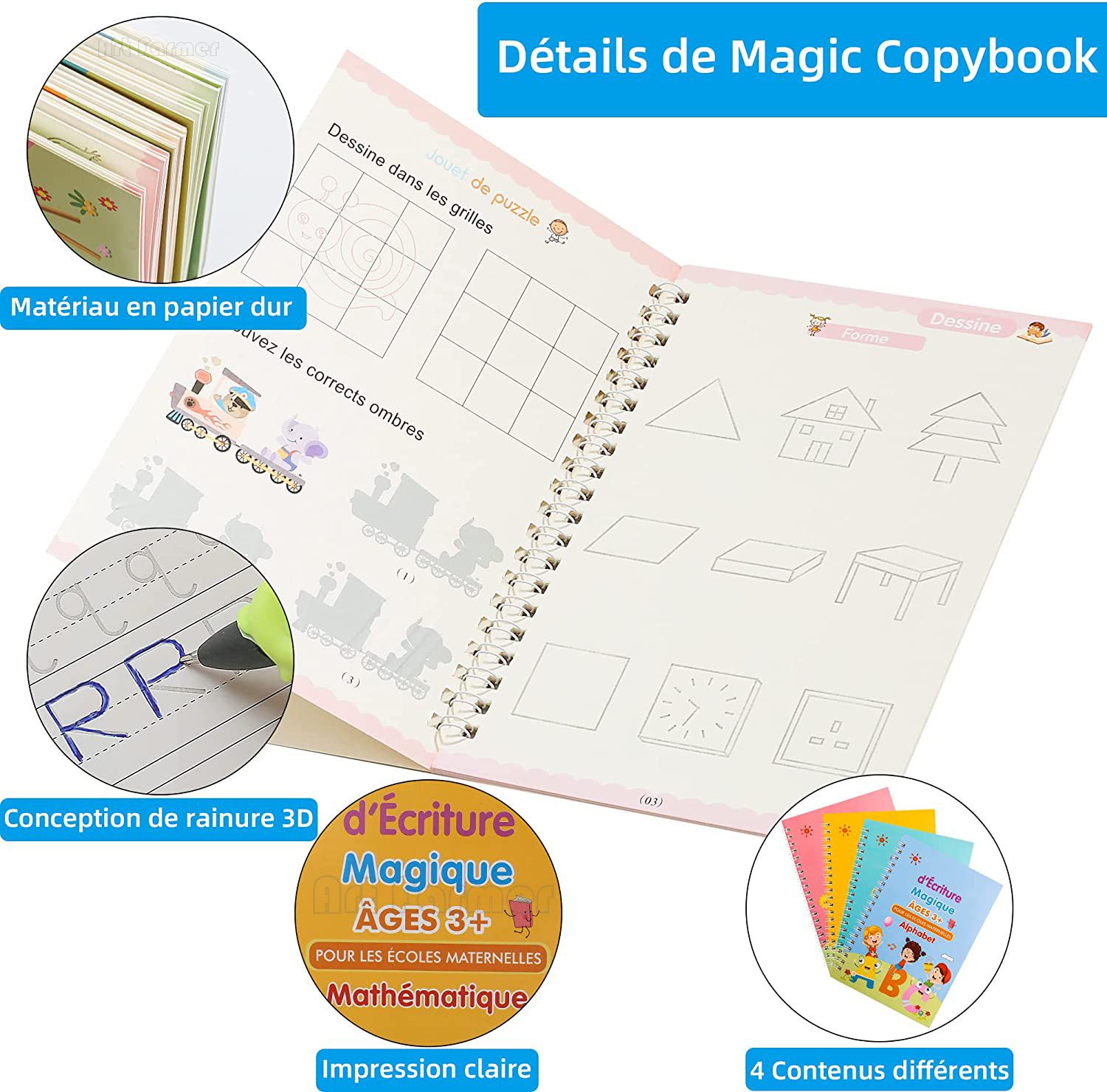 Magic French Copy Book Groove  - огляд і ціна Kids Educational Workbooks