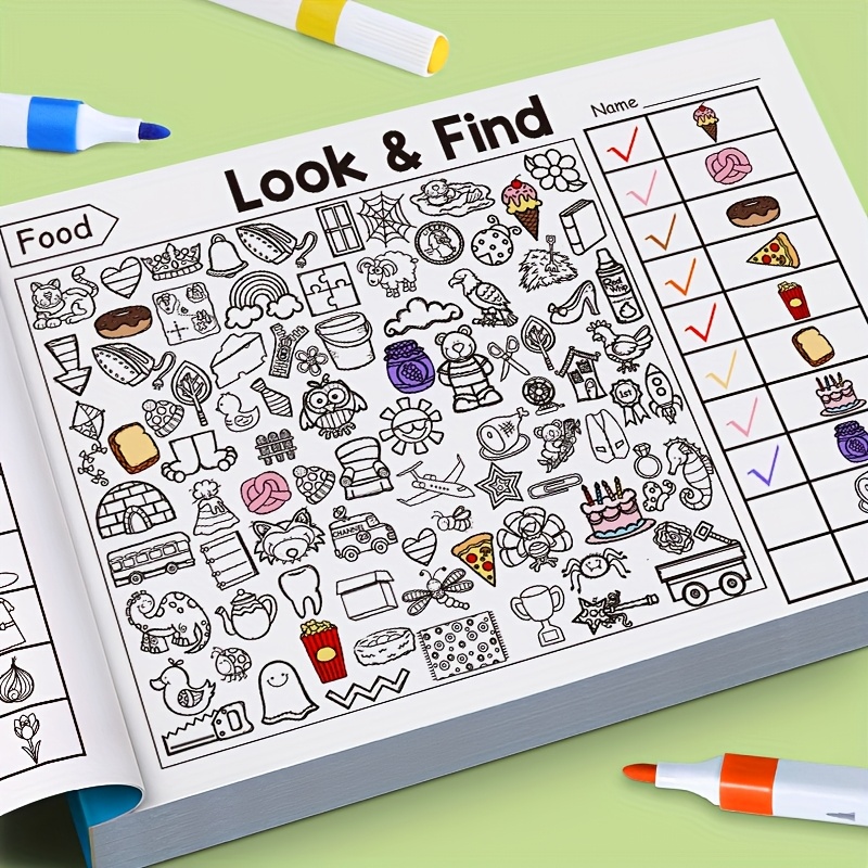 Kids Hidden Object Coloring Bo - огляд і ціна Kids Educational Workbooks