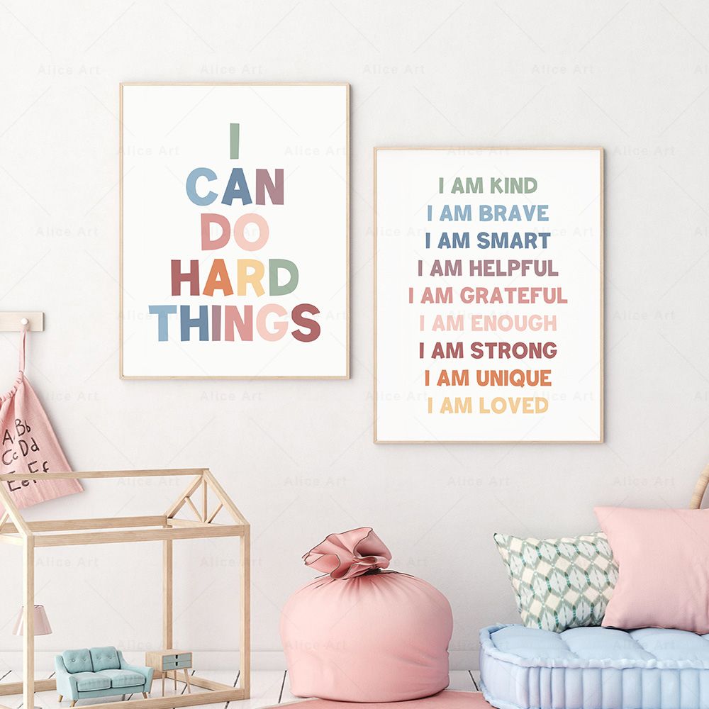 Affirmations for Kids Room Pos - огляд і ціна Kids Education Quote