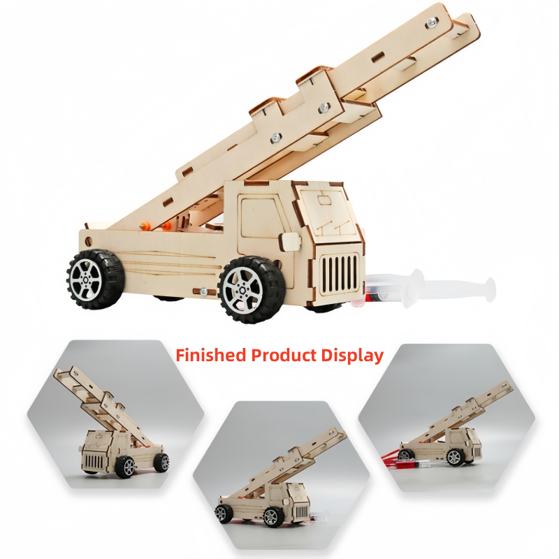 DIY Wood Ladder Fire Truck Mod - огляд і ціна Kids Education Tools