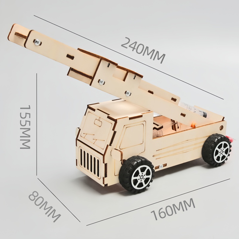 DIY Wood Ladder Fire Truck Mod - огляд і ціна Kids Education Tools