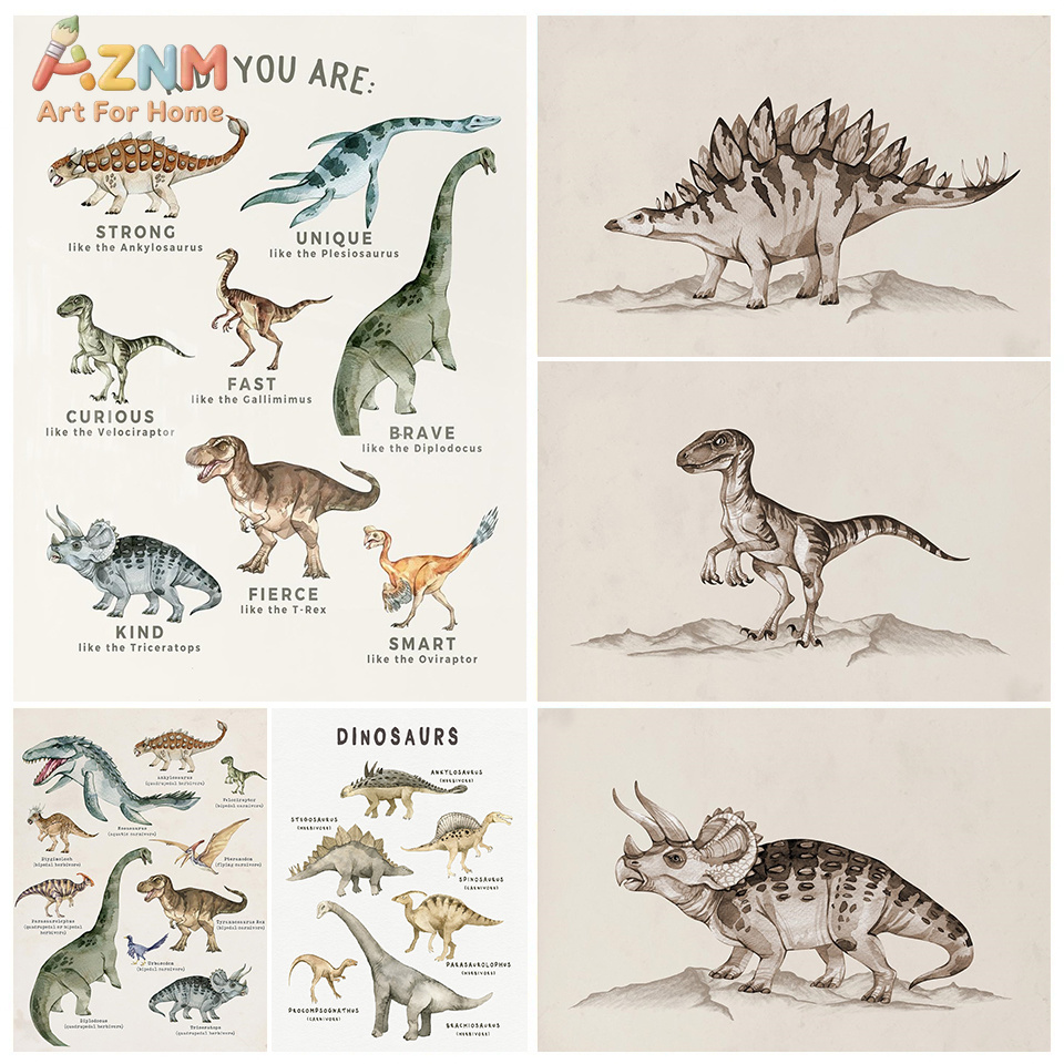AZNM Watercolor Dinosaur Canva - огляд і ціна Kids Education Quote