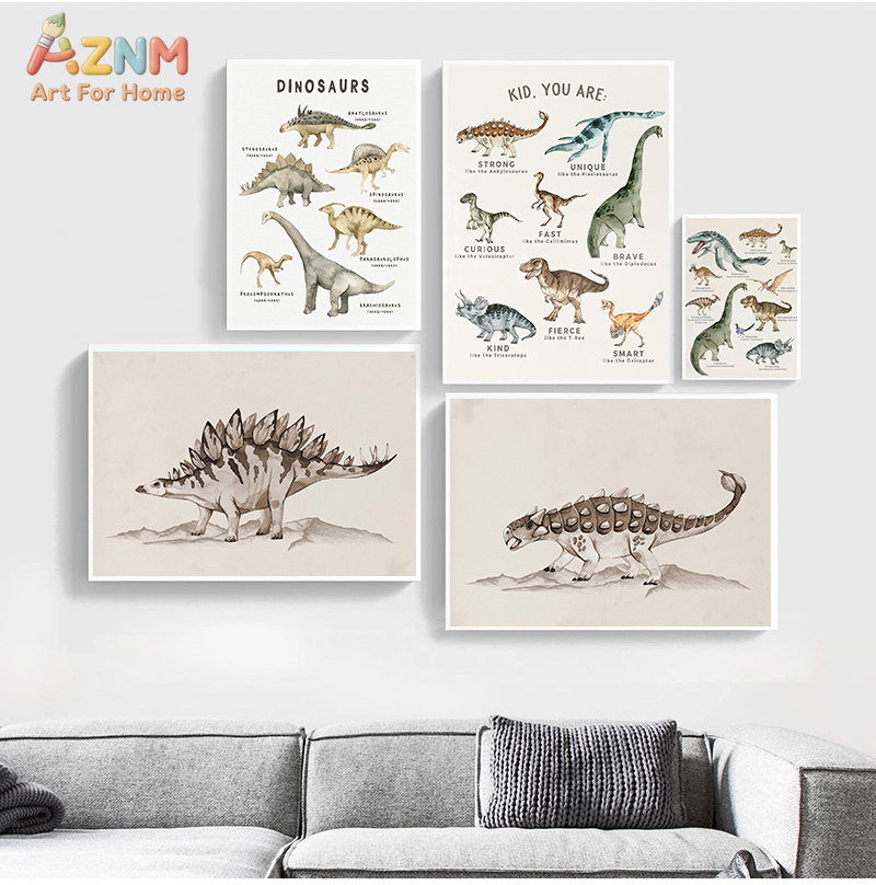 AZNM Watercolor Dinosaur Canva - огляд і ціна Kids Education Quote