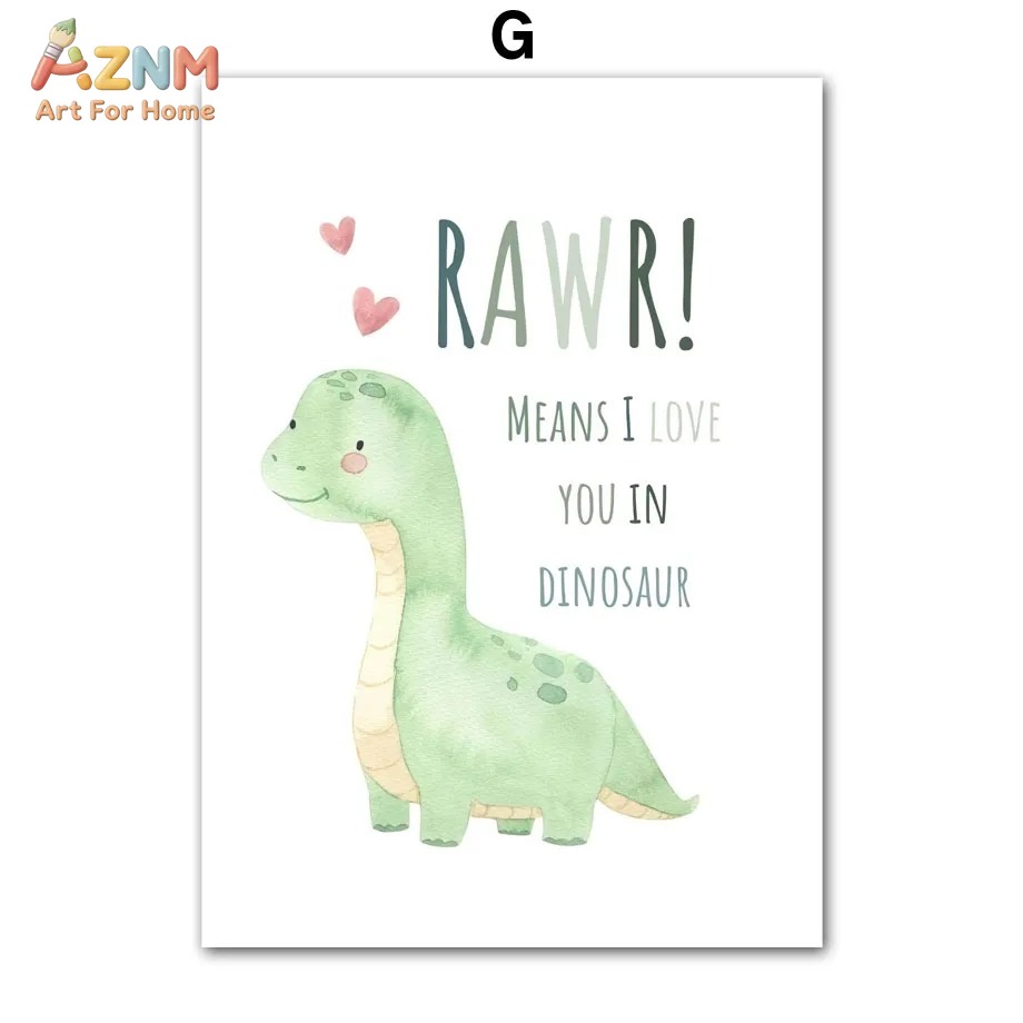 AZNM Watercolor Dinosaur Alpha - огляд і ціна Kids Education Quote