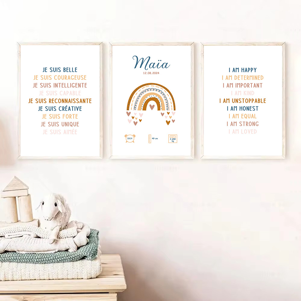 Custom Baby Name Birth Poster  - огляд і ціна Kids Education Quote