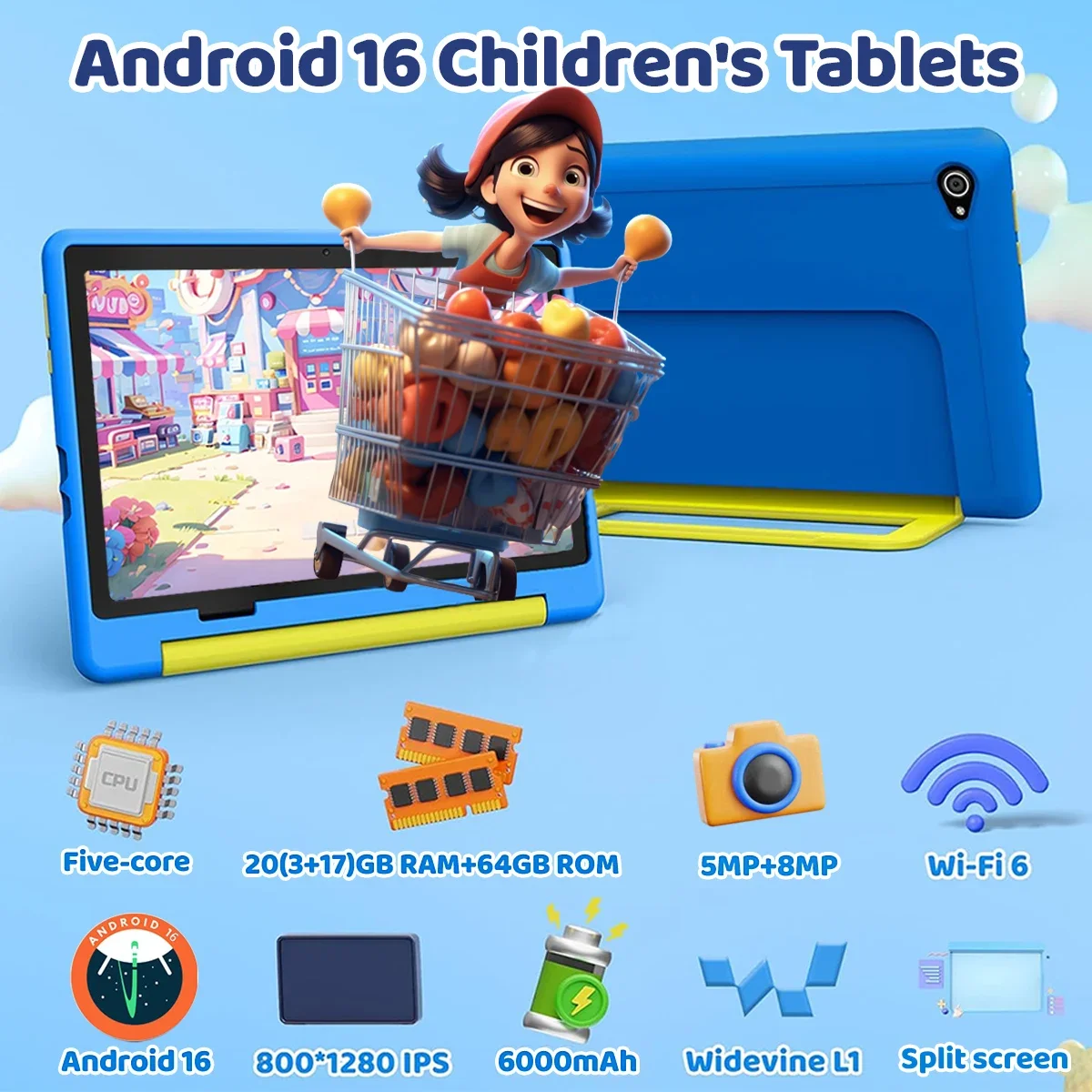 Newest Kid Tablet Android16 Ta - огляд і ціна Kids Education Tablets